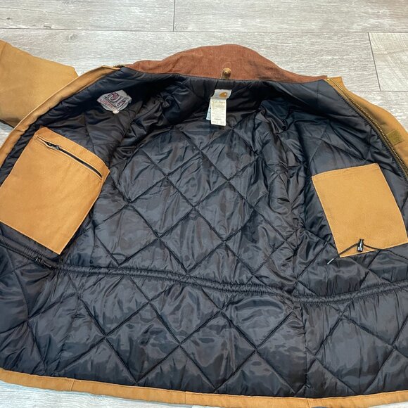 Carhartt C003 men's duck traditional coat brown "White River" patch Small - Picture 7 of 11